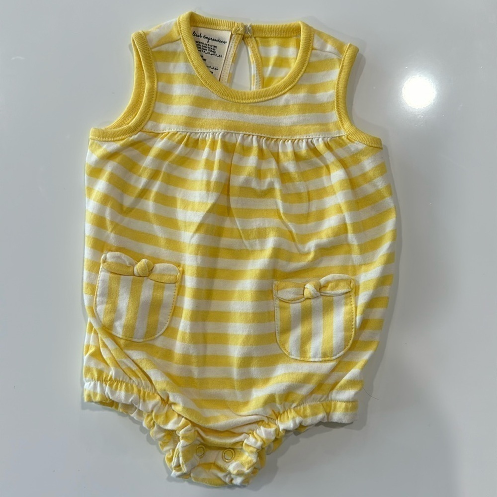 Striped baby romper